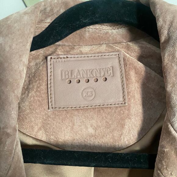 Blank NYC Suede Leather Belted Moto Jacket XS - Picture 5 of 7